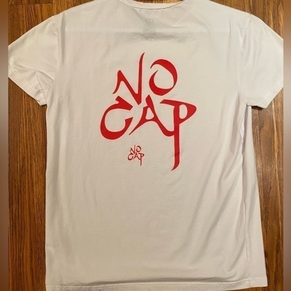 No Cap Graphic T-shirt Mens Medium White Red Xray - Picture 2 of 6